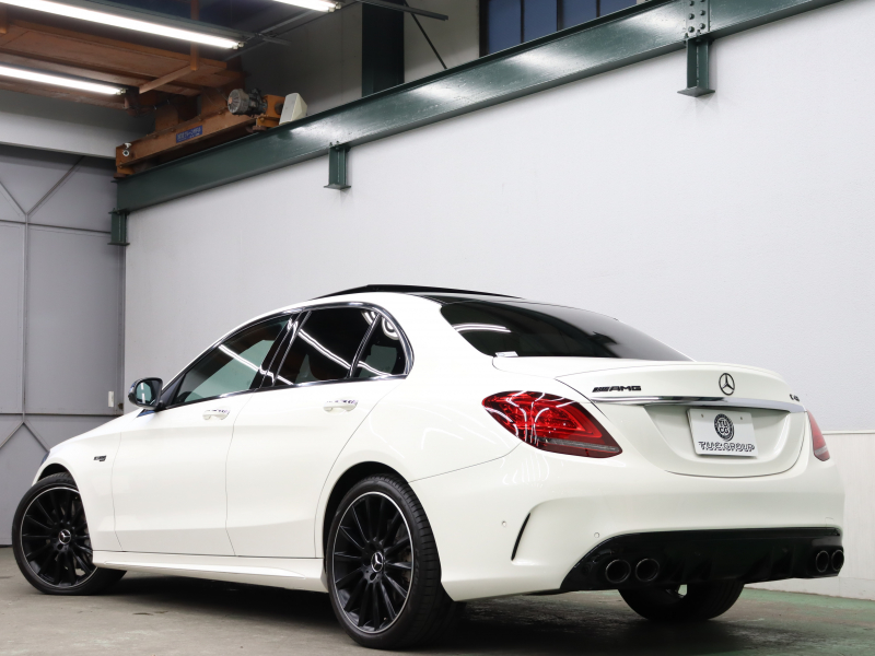 AMG Cクラス C43 4MATIC ｴｸｽｸﾙｰｼﾌﾞ&ﾚｰﾀﾞｰSP　後期 赤革 純正ﾅﾋﾞTV ﾌﾞﾙﾒｽﾀｰS HUD Bｶﾒﾗ 自動ﾄﾗﾝｸ&ﾌｯﾄﾄﾗﾝｸｵｰﾌﾟﾅｰ LEDﾍｯﾄﾞﾗｲﾄ AMGｴｱﾛ&19AW AMGｴｸﾞｿﾞｰｽﾄ　2年保証