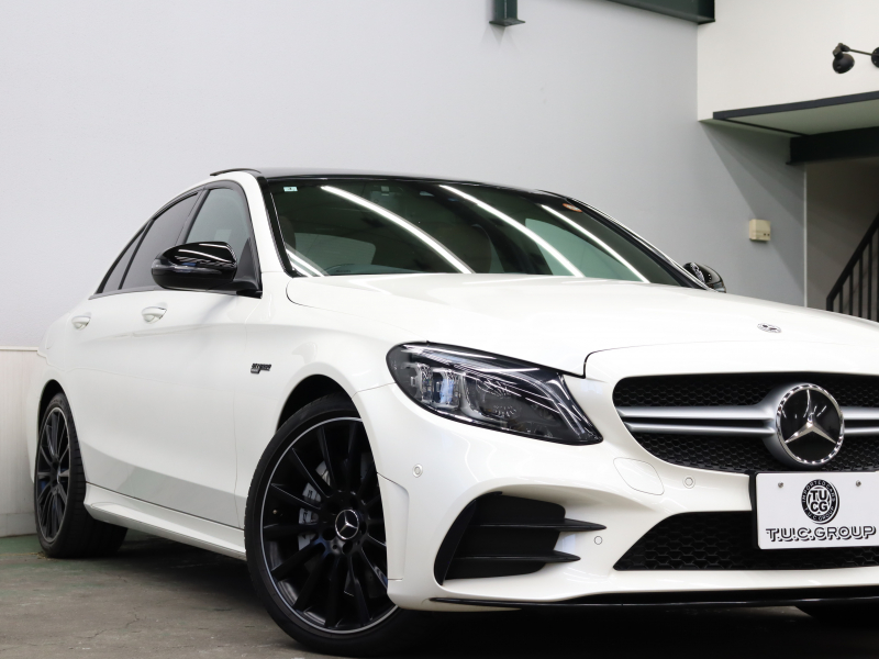 AMG Cクラス C43 4MATIC ｴｸｽｸﾙｰｼﾌﾞ&ﾚｰﾀﾞｰSP　後期 赤革 純正ﾅﾋﾞTV ﾌﾞﾙﾒｽﾀｰS HUD Bｶﾒﾗ 自動ﾄﾗﾝｸ&ﾌｯﾄﾄﾗﾝｸｵｰﾌﾟﾅｰ LEDﾍｯﾄﾞﾗｲﾄ AMGｴｱﾛ&19AW AMGｴｸﾞｿﾞｰｽﾄ　2年保証