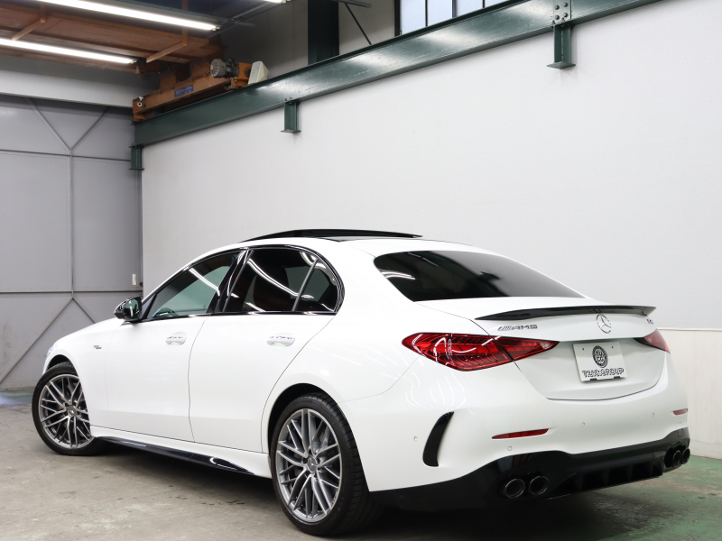 AMG Cクラス C43 4MATIC BSG搭載ﾓﾃﾞﾙ ﾚｰﾀﾞｰSP　現行ﾓﾃﾞﾙ 赤/黒革 ﾊﾟﾉﾗﾏSR ﾅﾋﾞTV ﾌﾞﾙﾒｽﾀｰS 360ｶﾒﾗ Carplay AndroidAuto LEDﾊｲﾊﾟﾌｫｰﾏﾝｽﾗｲﾄ AMGｻｽﾍﾟﾝｼｮﾝ AMGﾅｲﾄﾊﾟｯｹｰｼﾞ AMG強化ﾌﾞﾚｰｷ AMGﾘｱﾙﾊﾟﾌｫｰﾏﾝｽｻｳﾝﾄﾞ AMGｴｱﾛ&19AW　2年保証