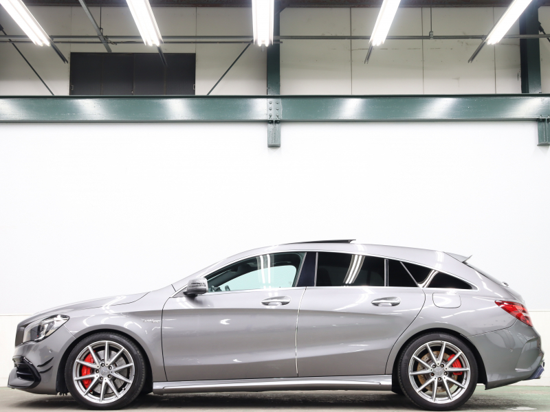 AMG CLAクラス CLA45ｼｭｰﾃｨﾝｸﾞﾌﾞﾚｰｸ 4MATIC ﾚｰﾀﾞｰSP　後期 Pｽﾀ ECO 黒革 ﾊﾟﾉﾗﾏSR ｼｰﾄﾋｰﾀｰ HDDﾅﾋﾞTV BTｵｰﾃﾞｨｵ Carplay Bｶﾒﾗ LEDﾍｯﾄﾞﾗｲﾄ ﾏﾙﾁｶﾗｰｱﾝﾋﾞｴﾝﾄ AMGｴｱﾛ&AMG18AW　2年保証