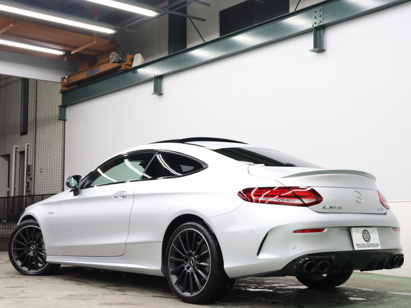 AMG Cクラス C43ｸｰﾍﾟ 4MATIC ﾚｰﾀﾞｰSP　後期 黒革 純正ﾅﾋﾞTV ﾌﾞﾙﾒｽﾀｰS HUD Bｶﾒﾗ 自動ﾄﾗﾝｸ&ﾌｯﾄﾄﾗﾝｸｵｰﾌﾟﾅｰ LEDﾍｯﾄﾞﾗｲﾄ AMGｴｱﾛ&19AW AMGｴｸﾞｿﾞｰｽﾄ　2年保証