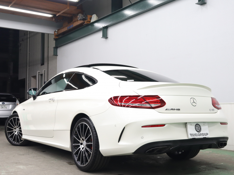 AMG Cクラス C43 4MATIC ｸｰﾍﾟ  ﾚｰﾀﾞｰSP　黒革 ﾊﾟﾉﾗﾏSR 純正ﾅﾋﾞTV ﾌﾞﾙﾒｽﾀｰS ﾍｯﾄﾞｱｯﾌﾟD ﾊﾞｯｸｶﾒﾗ 自動Rｹﾞｰﾄ&ﾌｯﾄﾄﾗﾝｸｵｰﾌﾟﾅｰ  LEDﾗｲﾄ AMGｴｸﾞｿﾞｰｽﾄｼｽﾃﾑ AMGｻｽﾍﾟﾝｼｮﾝ AMGｴｱﾛ&19ｲﾝﾁAW　2年保証付