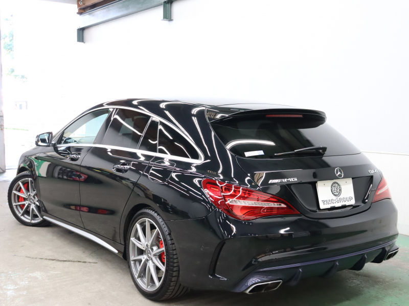 AMG CLAクラス CLA45ｼｭｰﾃｨﾝｸﾞﾌﾞﾚｰｸ 4MATIC ﾚｰﾀﾞｰSP　黒革 ｼｰﾄﾋｰﾀｰ 純正HDDﾅﾋﾞTV Bluetooth Carplay Bｶﾒﾗ LEDﾍｯﾄﾞﾗｲﾄ 自動Rｹﾞｰﾄ&ﾊﾝｽﾞﾌﾙｰA AMGｻｽﾍﾟﾝｼｮﾝ AMG強化ﾌﾞﾚｰｷ AMGｴｱﾛ&AMG18AW　2年保証