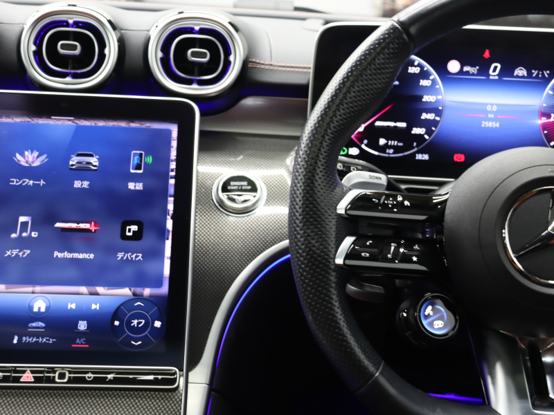 AMG Cクラス C43 4MATIC ｽﾃｰｼｮﾝﾜｺﾞﾝ ﾚｰﾀﾞｰ&ﾅｲﾄPKG　 BSG搭載 現行ﾓﾃﾞﾙ 1ｵｰﾅｰ 茶/黒革 ﾍﾞﾝﾁﾚｰﾀｰ ﾊﾟﾉﾗﾏSR 純正ﾅﾋﾞ ﾌﾞﾙﾒｽﾀｰS HUD Carplay 360ｶﾒﾗ AMGｻｽﾍﾟﾝｼｮﾝ AMGﾘｱﾙﾊﾟﾌｫｰﾏﾝｽｻｳﾝﾄﾞ AMGｴｱﾛ&19ｲﾝﾁAW　2年保証付