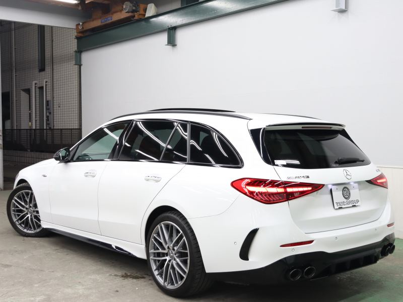 AMG Cクラス C43 4MATIC ｽﾃｰｼｮﾝﾜｺﾞﾝ ﾚｰﾀﾞｰ&ﾅｲﾄPKG　 BSG搭載 現行ﾓﾃﾞﾙ 1ｵｰﾅｰ 茶/黒革 ﾍﾞﾝﾁﾚｰﾀｰ ﾊﾟﾉﾗﾏSR 純正ﾅﾋﾞ ﾌﾞﾙﾒｽﾀｰS HUD Carplay 360ｶﾒﾗ AMGｻｽﾍﾟﾝｼｮﾝ AMGﾘｱﾙﾊﾟﾌｫｰﾏﾝｽｻｳﾝﾄﾞ AMGｴｱﾛ&19ｲﾝﾁAW　2年保証付