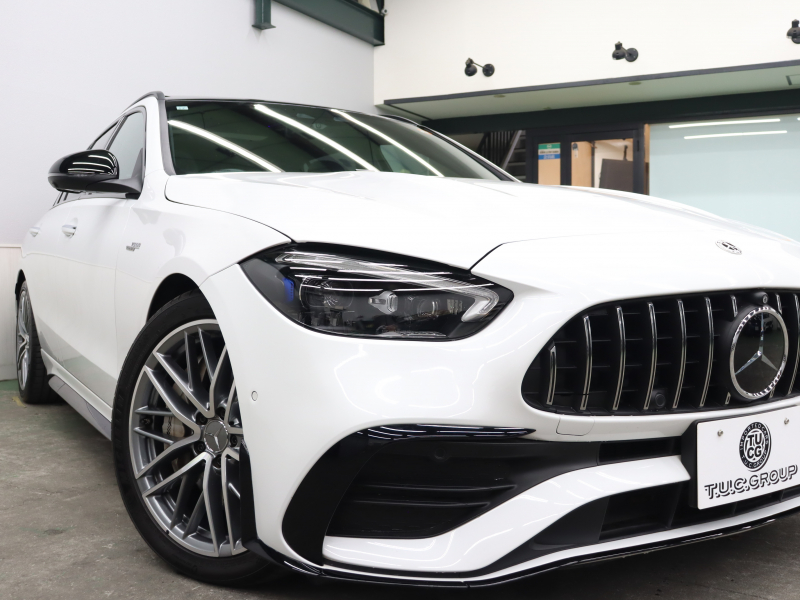 AMG Cクラス C43 4MATIC ｽﾃｰｼｮﾝﾜｺﾞﾝ ﾚｰﾀﾞｰ&ﾅｲﾄPKG　 BSG搭載 現行ﾓﾃﾞﾙ 1ｵｰﾅｰ 茶/黒革 ﾍﾞﾝﾁﾚｰﾀｰ ﾊﾟﾉﾗﾏSR 純正ﾅﾋﾞ ﾌﾞﾙﾒｽﾀｰS HUD Carplay 360ｶﾒﾗ AMGｻｽﾍﾟﾝｼｮﾝ AMGﾘｱﾙﾊﾟﾌｫｰﾏﾝｽｻｳﾝﾄﾞ AMGｴｱﾛ&19ｲﾝﾁAW　2年保証付