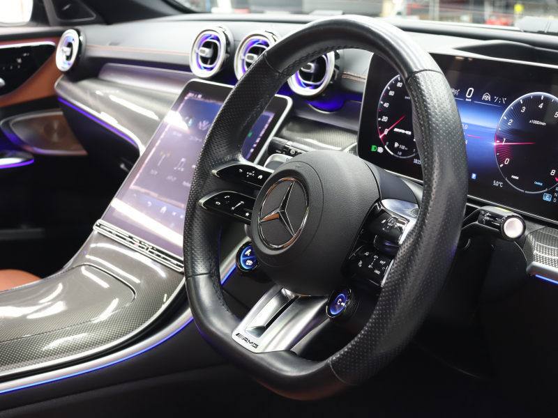 AMG Cクラス C43 4MATIC ｽﾃｰｼｮﾝﾜｺﾞﾝ ﾚｰﾀﾞｰ&ﾅｲﾄPKG　 BSG搭載 現行ﾓﾃﾞﾙ 1ｵｰﾅｰ 茶/黒革 ﾍﾞﾝﾁﾚｰﾀｰ ﾊﾟﾉﾗﾏSR 純正ﾅﾋﾞ ﾌﾞﾙﾒｽﾀｰS HUD Carplay 360ｶﾒﾗ AMGｻｽﾍﾟﾝｼｮﾝ AMGﾘｱﾙﾊﾟﾌｫｰﾏﾝｽｻｳﾝﾄﾞ AMGｴｱﾛ&19ｲﾝﾁAW　2年保証付