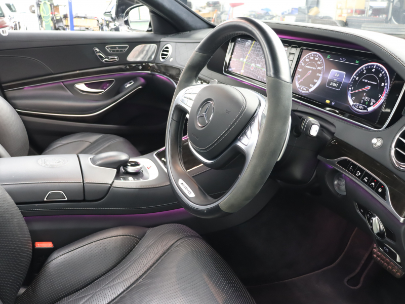 AMG Sクラス S63 ﾛﾝｸﾞ AMGﾀﾞｲﾅﾐｯｸPKG　 黒革 ﾊﾟﾉﾗﾏSR ﾍﾞﾝﾁﾚｰﾀｰ ｼｰﾄﾋｰﾀｰ ﾀﾞｲﾅﾐｯｸｼｰﾄ ﾏｯｻｰｼﾞ ﾅﾋﾞTV ﾌﾞﾙﾒｽﾀｰS  360ｶﾒﾗ ｲｰｼﾞｰｸﾛｰｼﾞｬｰ LEDﾍｯﾄﾞﾗｲﾄ ﾏｼﾞｯｸﾎﾞﾃﾞｨｺﾝﾄﾛｰﾙ  AMGｴｱﾛ&20AW　2年保証