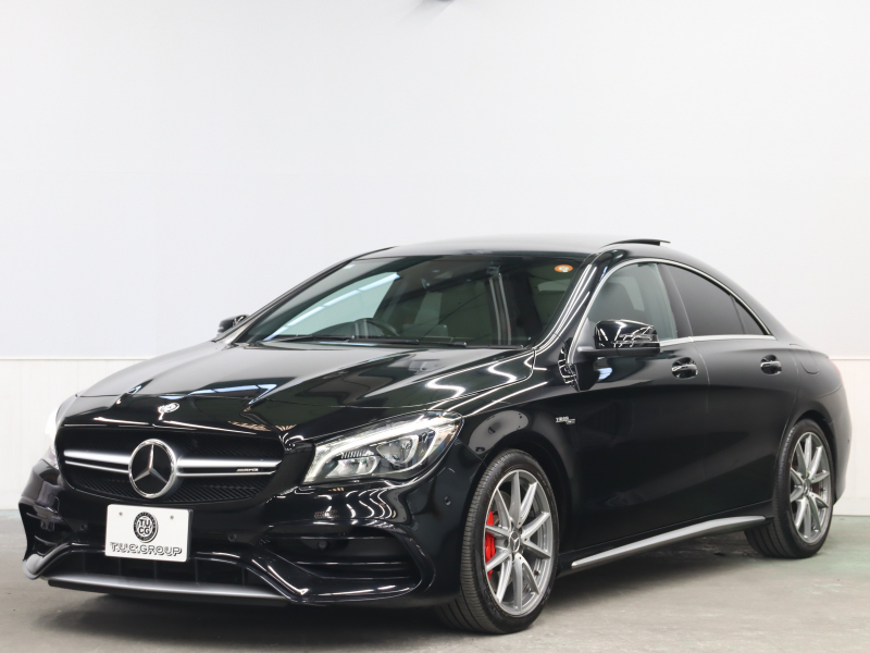 AMG CLAクラス CLA45 4MATIC ﾚｰﾀﾞｰSP　黒革 ｼｰﾄﾋｰﾀｰ 純正HDDﾅﾋﾞTV Bluetooth Carplay Bｶﾒﾗ LEDﾍｯﾄﾞﾗｲﾄ AMGｻｽﾍﾟﾝｼｮﾝ AMG強化ﾌﾞﾚｰｷ AMGｴｱﾛ&AMG18AW　2年保証