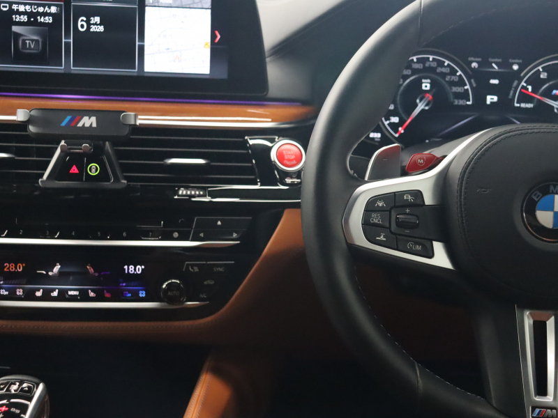 BMW Mシリーズ M5　有償色 茶革 ﾌﾙﾚｻﾞｰﾒﾘﾉｲﾝﾃﾘｱ ﾍﾞﾝﾁﾚｰﾀｰ ｱﾙｶﾝﾀﾗﾙｰﾌ 純正ﾅﾋﾞ TV Bowers&wilkinsﾀﾞｲﾔﾓﾝﾄﾞｻｳﾝﾄﾞ 360ｶﾒﾗ HUD ｿﾌﾄｸﾛｰｽﾞﾄﾞｱ 自動Rｹﾞｰﾄ&ﾊﾝｽﾞﾌﾘｰA ｱﾀﾞﾌﾟﾃｨﾌﾞMﾃﾞｨﾌｧﾚﾝｼｬﾙ Mｴｱﾛ&20ｲﾝﾁAW(706M)　2年保証
