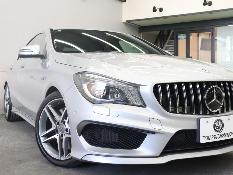 AMG CLAクラス CLA45 4MATIC ﾚｰﾀﾞｰSP　黒革 ｼｰﾄﾋｰﾀｰ 純正HDDﾅﾋﾞTV Bluetooth Carplay Bｶﾒﾗ LEDﾗｲﾄ ﾌﾟｯｼｭｽﾀｰﾄ AMGｻｽﾍﾟﾝｼｮﾝ AMG強化ﾌﾞﾚｰｷ AMGｴｱﾛ&AMG18ｲﾝﾁAW　2年保証付