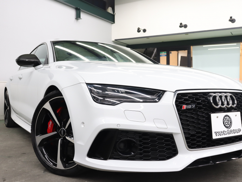 アウディ RS7 ｽﾎﾟｰﾂﾊﾞｯｸ ﾌﾞﾗｯｸｽﾀｲﾘﾝｸﾞPKG　後期ﾓﾃﾞﾙ  黒革 ｽﾎﾟｰﾂｼｰﾄ ｻﾝﾙｰﾌ ｱﾙｶﾝﾀﾗﾙｰﾌ MMIﾅﾋﾞ TV BOSEｻｳﾝﾄﾞ Bｶﾒﾗ Carplay ﾏﾄﾘｸｽLEDﾍｯﾄﾞﾗｲﾄ ｶｰﾎﾞﾝｲﾝﾃﾘｱ&ﾐﾗｰ ﾚｯﾄﾞｷｬﾘﾊﾟｰ RSｽﾎﾟｰﾂｴｷｿﾞｰｽﾄ 純正21ｲﾝﾁAW　2年保証