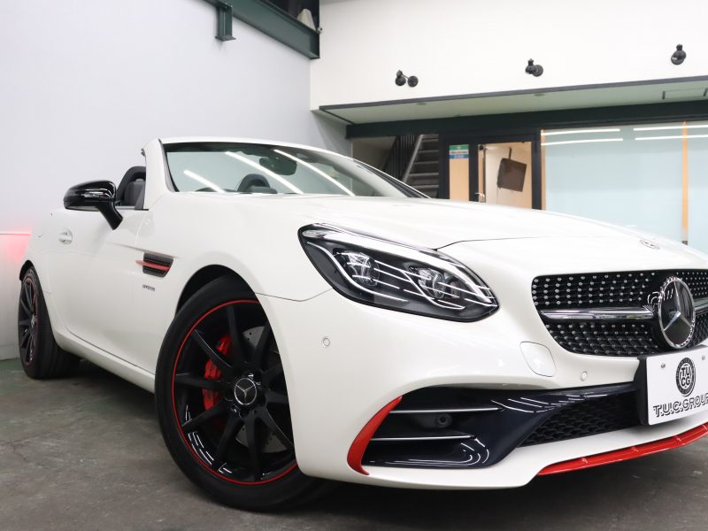 AMG SLC SLC43 ﾚｯﾄﾞｱｰﾄEdition ﾚｰﾀﾞｰSP　黒/銀革 ｴｱｽｶｰﾌ ﾋｰﾀｰ 純正ﾅﾋﾞTV Bｶﾒﾗ Carplay LEDｲﾝﾃﾘｼﾞｪﾝﾄﾗｲﾄ ﾚｯﾄﾞｱｸｾﾝﾄﾊﾟｰﾂ AMGｽﾎﾟｰﾂｻｽﾍﾟﾝｼｮﾝ AMGﾊﾟﾌｫｰﾏﾝｽｽﾃｱﾘﾝｸﾞ AMGｶｰﾎﾞﾝｲﾝﾃﾘｱ AMGｶｰﾎﾞﾝｴｱﾛ&18AW　2年保証付