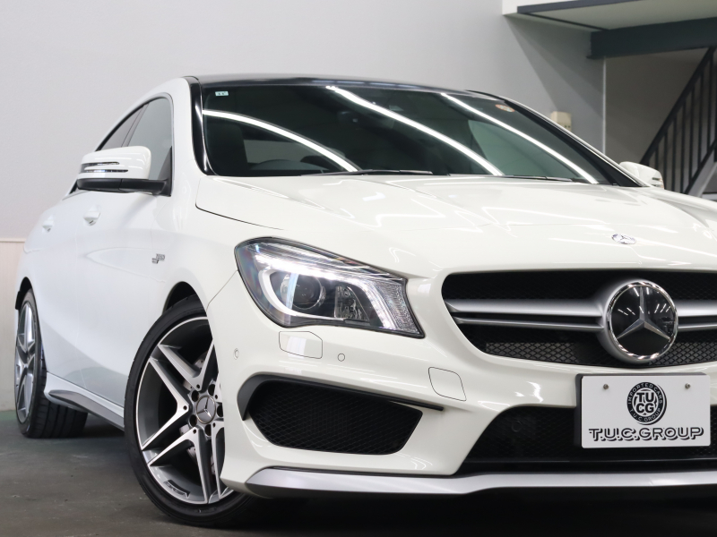 AMG CLAクラス CLA45 4MATIC ﾚｰﾀﾞｰSP　黒革 ｼｰﾄﾋｰﾀｰ 純正HDDﾅﾋﾞTV Bluetooth Bｶﾒﾗ LEDﾗｲﾄ AMGｻｽﾍﾟﾝｼｮﾝ AMG強化ﾌﾞﾚｰｷ AMGﾊﾟﾌｫｰﾏﾝｽｴｸﾞｿﾞｰｽﾄ AMGｴｱﾛ&AMG18ｲﾝﾁAW　2年保証付