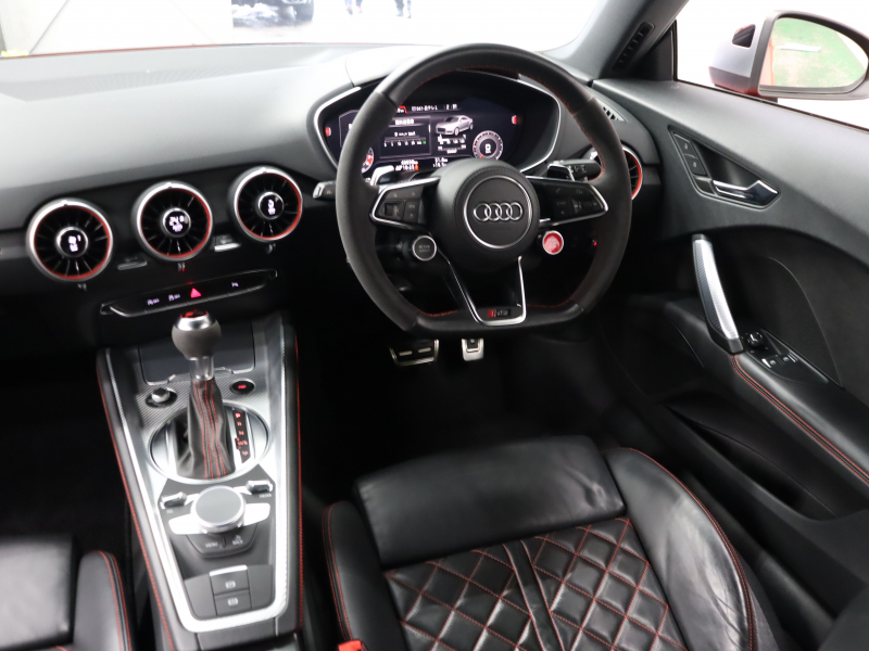 アウディ TT RS クーペ ｱｼｽﾀﾝｽPKGｱﾄﾞﾊﾞﾝｽﾄﾞ　黒革(Sｽﾎﾟｰﾂ) MMIﾅﾋﾞ Bｶﾒﾗ Bluetooth ｸﾙｰｽﾞｺﾝﾄﾛｰﾙ ﾏﾄﾘｸｽOLEDﾘｱﾗｲﾄ ﾏｸﾞﾈﾃｨｯｸﾗｲﾄﾞｻｽﾍﾟﾝｼｮﾝ 可変ﾊﾞﾙﾌﾞ ﾚｯﾄﾞｷｬﾘﾊﾟｰ 純正20ｲﾝﾁAW(ﾏｯﾄﾁﾀﾆｳﾑ)　2年保証付