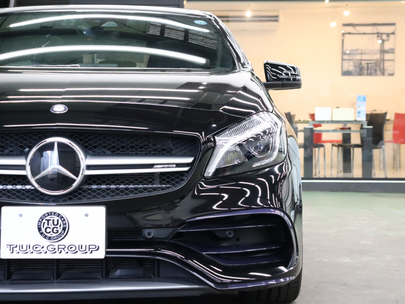 AMG Aクラス A45 4MATIC ﾚｰﾀﾞｰSP　後期 黒革 ﾊﾟﾉﾗﾏSR 純正ﾅﾋﾞ TV Bｶﾒﾗ Carplay LEDﾊﾟﾌｫｰﾏﾝｽﾍｯﾄﾞﾗｲﾄ AMGｻｽﾍﾟﾝｼｮﾝ AMGﾊﾟﾌｫｰﾏﾝｽｴｸﾞｿﾞｰｽﾄ AMG強化ﾌﾞﾚｰｷ AMGｴｱﾛ&18ｲﾝﾁAW　2年保証付