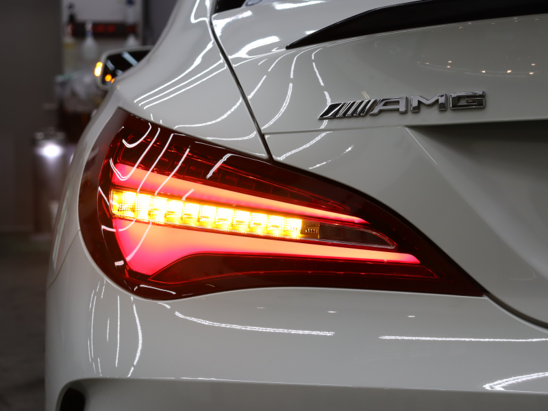 AMG CLAクラス CLA45 4MATIC ﾚｰﾀﾞｰSP　黒革 ｼｰﾄﾋｰﾀｰ 純正HDDﾅﾋﾞTV Bluetooth Carplay Bｶﾒﾗ LEDﾊｲﾊﾟﾌｫｰﾏﾝｽﾍｯﾄﾞﾗｲﾄ AMGｻｽﾍﾟﾝｼｮﾝ AMG強化ﾌﾞﾚｰｷ AMGｽﾎﾟｰﾂｽﾃｱﾘﾝｸﾞ  AMGｴｱﾛ&19ｲﾝﾁAW　2年保証付