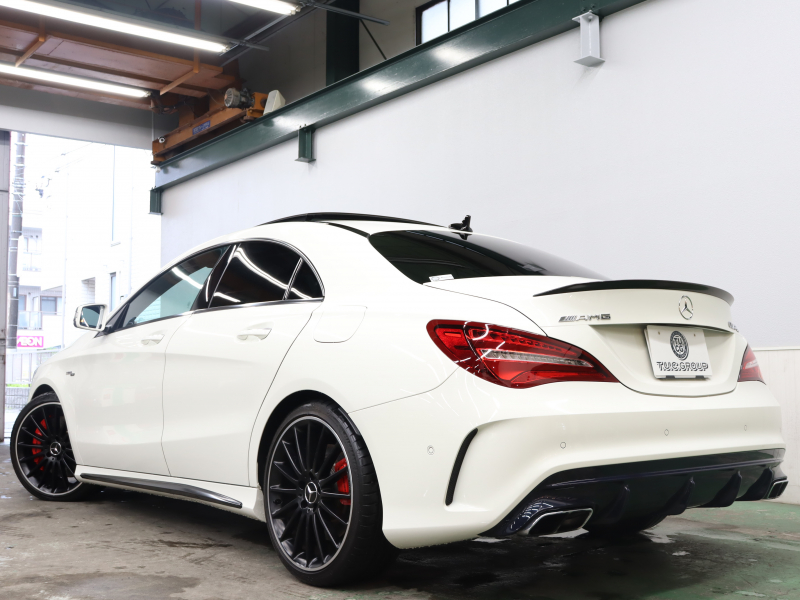 AMG CLAクラス CLA45 4MATIC ﾚｰﾀﾞｰSP　黒革 ｼｰﾄﾋｰﾀｰ 純正HDDﾅﾋﾞTV Bluetooth Carplay Bｶﾒﾗ LEDﾊｲﾊﾟﾌｫｰﾏﾝｽﾍｯﾄﾞﾗｲﾄ AMGｻｽﾍﾟﾝｼｮﾝ AMG強化ﾌﾞﾚｰｷ AMGｽﾎﾟｰﾂｽﾃｱﾘﾝｸﾞ  AMGｴｱﾛ&19ｲﾝﾁAW　2年保証付