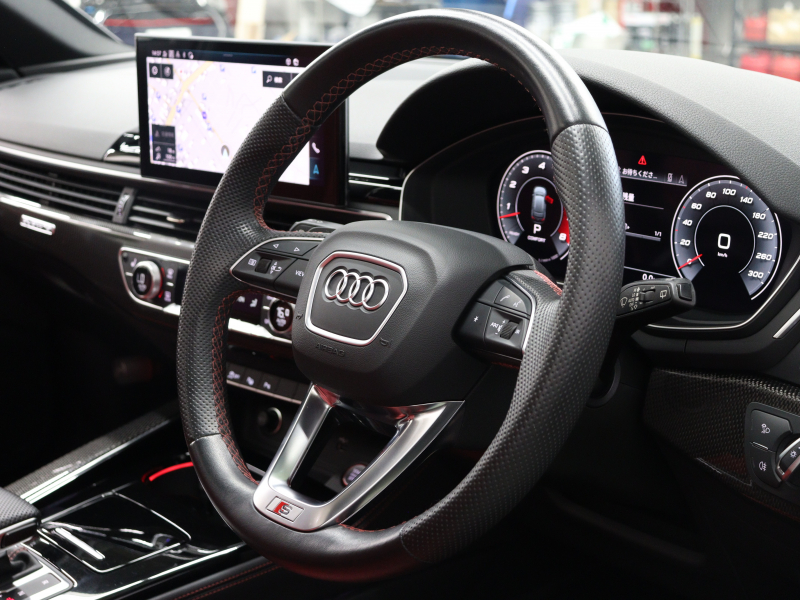 アウディ S4 ｱﾊﾞﾝﾄ ﾍﾞｰｽｸﾞﾚｰﾄﾞ ﾊﾟｰｸｱｼｽﾄPKG　赤革 ﾋｰﾀｰ MMIﾅﾋﾞ 360ｶﾒﾗ Carplay ACC ﾜｲﾔﾚｽﾁｬｰｼﾞﾝｸﾞ ﾏﾄﾘｸｽLEDﾍｯﾄﾞﾗｲﾄ ｶｰﾎﾞﾝｲﾝﾃﾘｱﾄﾘﾑ Sﾊﾞﾝﾊﾟｰ 自動Rｹﾞｰﾄ&ﾊﾝｽﾞﾌﾘｰA 純正ｴｱﾛ&19ｲﾝﾁAW　2年保証