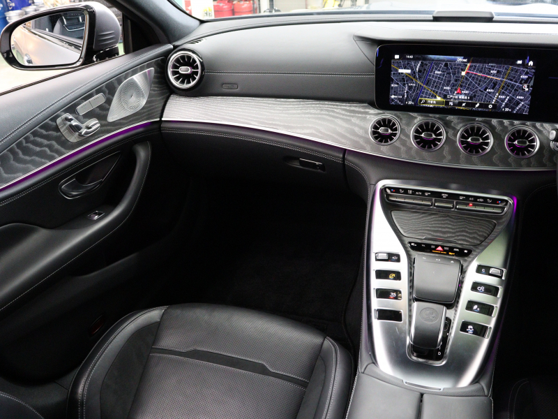AMG GT 4ドアクーペ GT43 4ﾄﾞｱｸｰﾍﾟ 4MATIC ISG搭載ﾓﾃﾞﾙ AMGﾗｲﾄﾞｺﾝﾄﾛｰﾙ+&ｴｸｽｸﾙｰｼﾌﾞPKG ﾚｰﾀﾞｰSP　黒革 ﾄﾞﾗｲﾋﾞﾝｸﾞﾀﾞｲﾅﾐｯｸｼｰﾄ ﾍﾞﾝﾁﾚｰﾀｰ SR ﾅﾋﾞTV ﾌﾞﾙﾒｽﾀｰS 360ｶﾒﾗ Carplay AMGｴｸﾞｿﾞｰｽﾄｼｽﾃﾑ AMGｷｬﾘﾊﾟｰ AMGｴｱﾛ&20ｲﾝﾁAW　2年保証