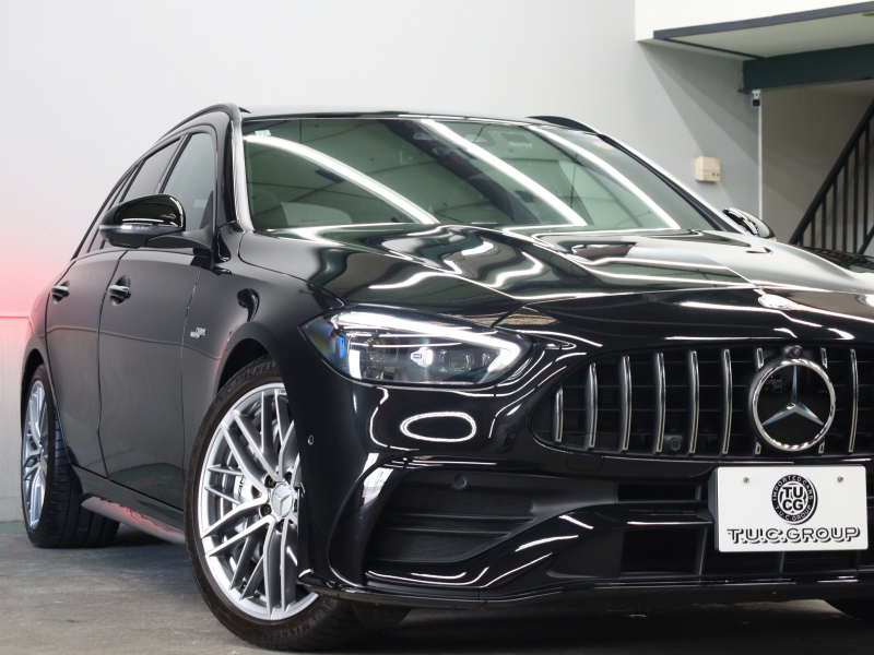 AMG Cクラス C43 4MATIC ｽﾃｰｼｮﾝﾜｺﾞﾝ ﾚｰﾀﾞｰ&ﾅｲﾄPKG　 BSG搭載 現行ﾓﾃﾞﾙ 黒革 ﾍﾞﾝﾁﾚｰﾀｰ ﾊﾟﾉﾗﾏSR 純正ﾅﾋﾞ ﾌﾞﾙﾒｽﾀｰS HUD 360ｶﾒﾗ Carplay AMG強化ﾌﾞﾚｰｷ AMGﾘｱﾙﾊﾟﾌｫｰﾏﾝｽｻｳﾝﾄﾞ AMGｴｱﾛ&19ｲﾝﾁAW　2年保証付