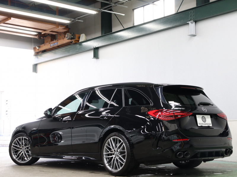 AMG Cクラス C43 4MATIC ｽﾃｰｼｮﾝﾜｺﾞﾝ ﾚｰﾀﾞｰ&ﾅｲﾄPKG　 BSG搭載 現行ﾓﾃﾞﾙ 黒革 ﾍﾞﾝﾁﾚｰﾀｰ ﾊﾟﾉﾗﾏSR 純正ﾅﾋﾞ ﾌﾞﾙﾒｽﾀｰS HUD 360ｶﾒﾗ Carplay AMG強化ﾌﾞﾚｰｷ AMGﾘｱﾙﾊﾟﾌｫｰﾏﾝｽｻｳﾝﾄﾞ AMGｴｱﾛ&19ｲﾝﾁAW　2年保証付