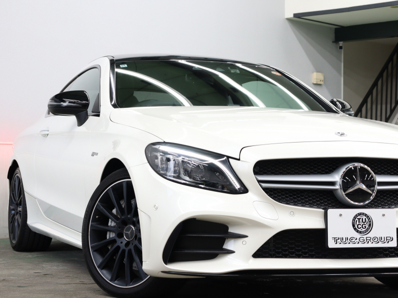 メルセデスベンツ Cクラス C43 4MATICｸｰﾍﾟ ｴｸｽｸﾙｰｼﾌﾞ&ﾚｰﾀﾞｰSP　後期 黒革 純正ﾅﾋﾞTV ﾌﾞﾙﾒｽﾀｰS ﾍｯﾄﾞｱｯﾌﾟD Bｶﾒﾗ 自動Rｹﾞｰﾄ&ﾌｯﾄﾄﾗﾝｸｵｰﾌﾟﾅｰ LED AMGｻｽﾍﾟﾝｼｮﾝ AMGｴｸﾞｿﾞｰｽﾄ AMGｷｬﾘﾊﾟｰ AMGｴｱﾛ&19ｲﾝﾁAW　2年保証付