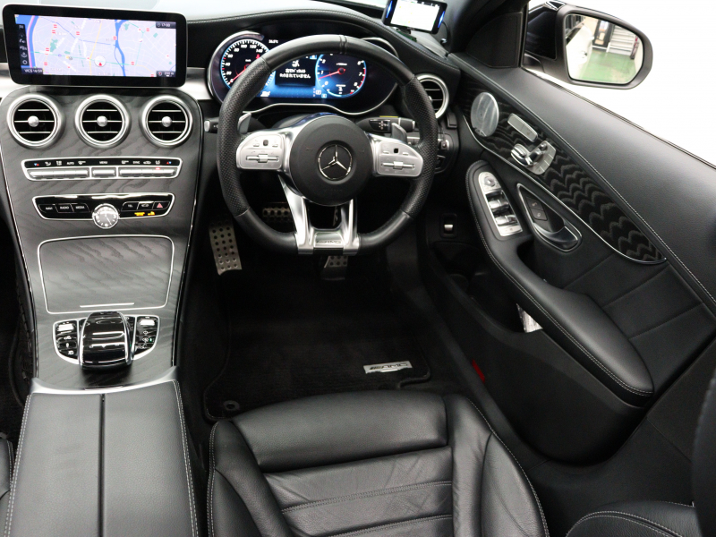 AMG Cクラス C43 4MATIC ｴｸｽｸﾙｰｼﾌﾞ&ﾚｰﾀﾞｰSP　黒革 ﾊﾟﾉﾗﾏSR MBUXﾅﾋﾞTV ﾌﾞﾙﾒｽﾀｰS Bｶﾒﾗ ﾍｯﾄﾞｱｯﾌﾟD ACC 自動Rｹﾞｰﾄ AMGｴｸﾞｿﾞｰｽﾄｼｽﾃﾑ AMGｷｬﾘﾊﾟｰ AMGｴｱﾛ&19ｲﾝﾁAW　2年保証