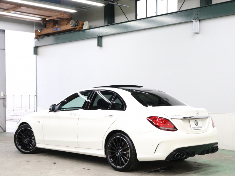 AMG Cクラス C43 4MATIC ｴｸｽｸﾙｰｼﾌﾞ&ﾚｰﾀﾞｰSP　黒革 ﾊﾟﾉﾗﾏSR MBUXﾅﾋﾞTV ﾌﾞﾙﾒｽﾀｰS Bｶﾒﾗ ﾍｯﾄﾞｱｯﾌﾟD ACC 自動Rｹﾞｰﾄ AMGｴｸﾞｿﾞｰｽﾄｼｽﾃﾑ AMGｷｬﾘﾊﾟｰ AMGｴｱﾛ&19ｲﾝﾁAW　2年保証