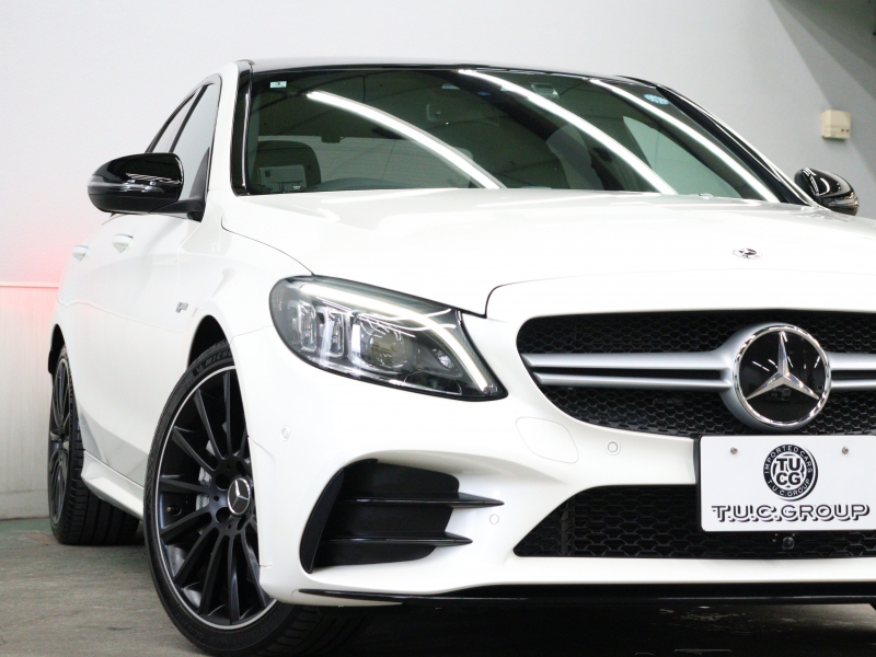 AMG Cクラス C43 4MATIC ｴｸｽｸﾙｰｼﾌﾞ&ﾚｰﾀﾞｰSP　黒革 ﾊﾟﾉﾗﾏSR MBUXﾅﾋﾞTV ﾌﾞﾙﾒｽﾀｰS Bｶﾒﾗ ﾍｯﾄﾞｱｯﾌﾟD ACC 自動Rｹﾞｰﾄ AMGｴｸﾞｿﾞｰｽﾄｼｽﾃﾑ AMGｷｬﾘﾊﾟｰ AMGｴｱﾛ&19ｲﾝﾁAW　2年保証