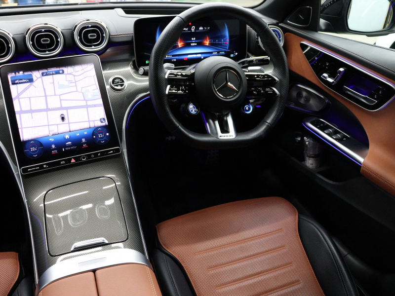 AMG Cクラス C43 4MATIC BSG搭載ﾓﾃﾞﾙ AMGﾅｲﾄPKG　1ｵｰﾅｰ 茶/黒革 ﾍﾞﾝﾁﾚｰﾀｰ MBUXﾅﾋﾞ TV 360ｶﾒﾗ ﾌﾞﾙﾒｽﾀｰS ACC ﾍｯﾄﾞｱｯﾌﾟﾃﾞｨｽﾌﾟﾚｲ AMGﾊﾟﾌｫｰﾏﾝｽｽﾃｱﾘﾝｸﾞ AMGﾘｱﾙﾊﾟﾌｫｰﾏﾝｽｻｳﾝﾄﾞ AMGｴｱﾛ&19ｲﾝﾁAW　2年保証