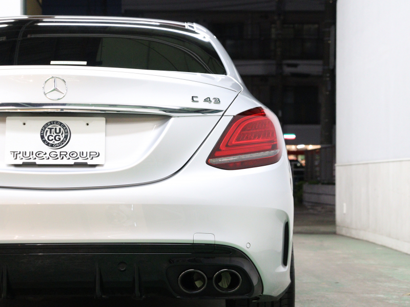 AMG Cクラス C43 4MATIC ｴｸｽｸﾙｰｼﾌﾞ&ﾚｰﾀﾞｰSP　後期 黒革 ﾊﾟﾉﾗﾏSR MBUXﾅﾋﾞTV ﾌﾞﾙﾒｽﾀｰS Bｶﾒﾗ ﾍｯﾄﾞｱｯﾌﾟD ACC 自動Rｹﾞｰﾄ AMGｴｸﾞｿﾞｰｽﾄｼｽﾃﾑ AMGｷｬﾘﾊﾟｰ AMGｴｱﾛ&19ｲﾝﾁAW　2年保証