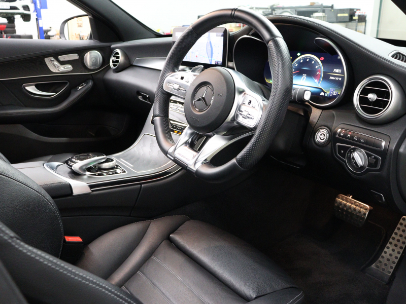 AMG Cクラス C43 4MATIC ｴｸｽｸﾙｰｼﾌﾞ&ﾚｰﾀﾞｰSP　後期 黒革 ﾊﾟﾉﾗﾏSR MBUXﾅﾋﾞTV ﾌﾞﾙﾒｽﾀｰS Bｶﾒﾗ ﾍｯﾄﾞｱｯﾌﾟD ACC 自動Rｹﾞｰﾄ AMGｴｸﾞｿﾞｰｽﾄｼｽﾃﾑ AMGｷｬﾘﾊﾟｰ AMGｴｱﾛ&19ｲﾝﾁAW　2年保証