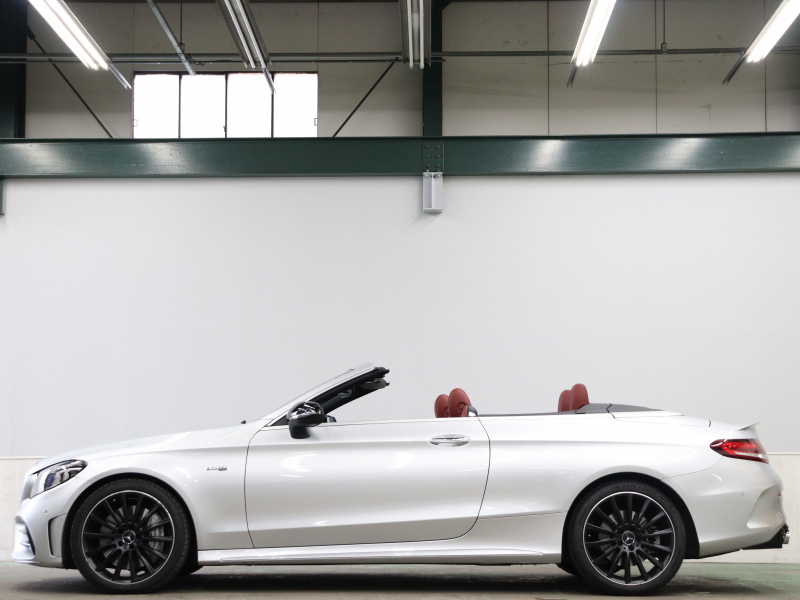 AMG Cクラス C43 4MATIC ｶﾌﾞﾘｵﾚ ﾚｰﾀﾞｰｾｰﾌﾃｲPKG　後期ﾓﾃﾞﾙ ｸﾗﾝﾍﾞﾘｰﾚｻﾞｰ ｴｱｽｶｰﾌ 紺幌 MBUXﾅﾋﾞTV ﾌﾞﾙﾒｽﾀｰｻｳﾝﾄﾞ ﾍｯﾄﾞｱｯﾌﾟﾃﾞｨｽﾌﾟﾚｲ ﾏﾙﾁﾋﾞｰﾑLED AMGｴｷｿﾞｰｽﾄｼｽﾃﾑ AMGｴｱﾛ&19ｲﾝﾁAW　2年保証