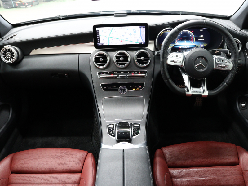 AMG Cクラス C43 4MATIC ｶﾌﾞﾘｵﾚ ﾚｰﾀﾞｰｾｰﾌﾃｲPKG　後期ﾓﾃﾞﾙ ｸﾗﾝﾍﾞﾘｰﾚｻﾞｰ ｴｱｽｶｰﾌ 紺幌 MBUXﾅﾋﾞTV ﾌﾞﾙﾒｽﾀｰｻｳﾝﾄﾞ ﾍｯﾄﾞｱｯﾌﾟﾃﾞｨｽﾌﾟﾚｲ ﾏﾙﾁﾋﾞｰﾑLED AMGｴｷｿﾞｰｽﾄｼｽﾃﾑ AMGｴｱﾛ&19ｲﾝﾁAW　2年保証