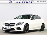 AMG Cクラス C43 4MATIC ｴｸｽｸﾙｰｼﾌﾞ&ﾚｰﾀﾞｰSP　黒革 ﾊﾟﾉﾗﾏSR MBUXﾅﾋﾞTV ﾌﾞﾙﾒｽﾀｰS Bｶﾒﾗ ﾍｯﾄﾞｱｯﾌﾟD ACC 自動Rｹﾞｰﾄ AMGｴｸﾞｿﾞｰｽﾄｼｽﾃﾑ AMGｷｬﾘﾊﾟｰ AMGｴｱﾛ&19ｲﾝﾁAW　2年保証