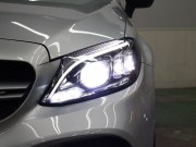 AMG Cクラス C43 4MATIC ｶﾌﾞﾘｵﾚ ﾚｰﾀﾞｰｾｰﾌﾃｲPKG　後期ﾓﾃﾞﾙ ｸﾗﾝﾍﾞﾘｰﾚｻﾞｰ ｴｱｽｶｰﾌ 紺幌 MBUXﾅﾋﾞTV ﾌﾞﾙﾒｽﾀｰｻｳﾝﾄﾞ ﾍｯﾄﾞｱｯﾌﾟﾃﾞｨｽﾌﾟﾚｲ ﾏﾙﾁﾋﾞｰﾑLED AMGｴｷｿﾞｰｽﾄｼｽﾃﾑ AMGｴｱﾛ&19ｲﾝﾁAW　2年保証