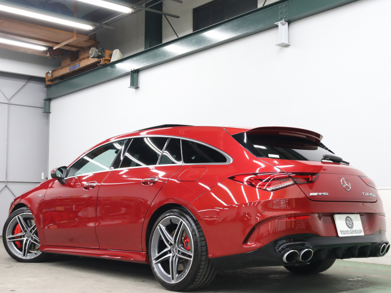 メルセデスAMG CLA45S 4MATIC+ 赤×黒レザー＆AMGアドバンスドPKG